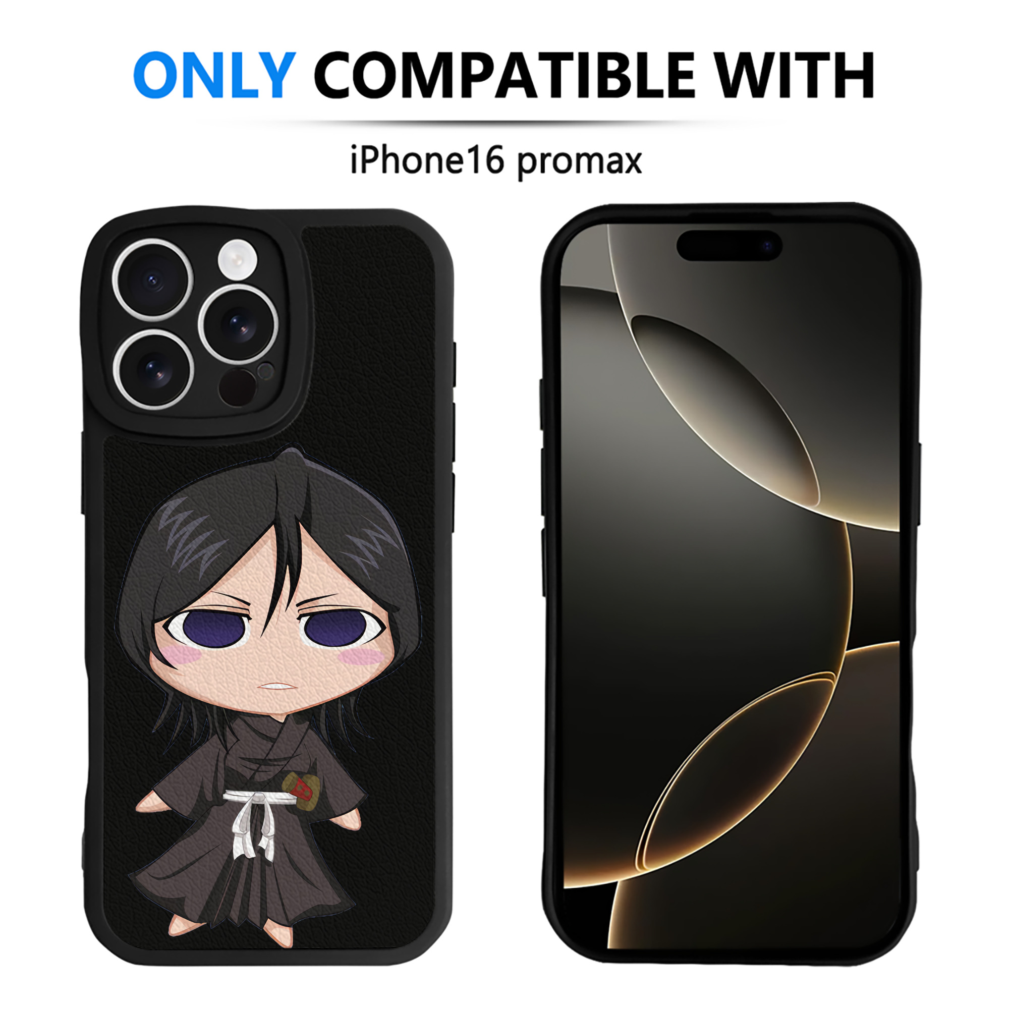 （画像用） ブリーチ 朽木ルキア BLEACH Kuchiki Rukia 【iPhone 16シリーズ対応】シリコンスマホケース（レザー調） 材質：シリコン